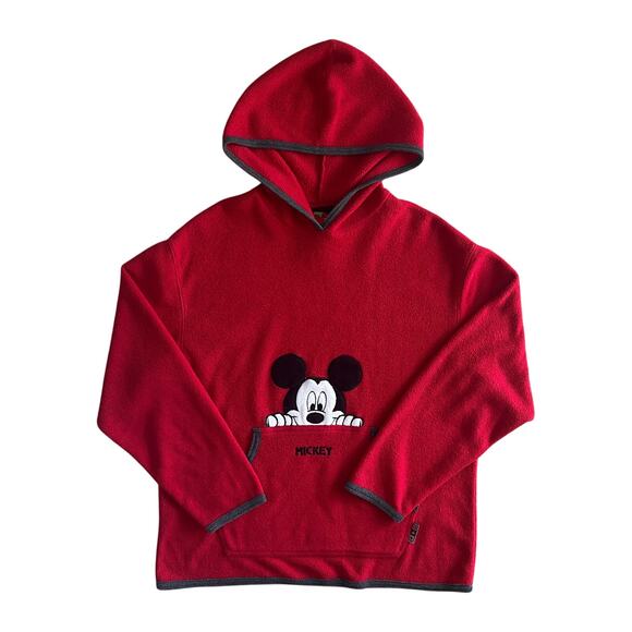 Mickey Unlimited by Jerry Leigh Jackets & Blazers - Mickey Unlimited Red Fleece Hoodie Small